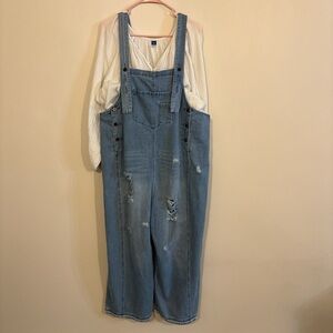 Boho Blue Denim Overalls